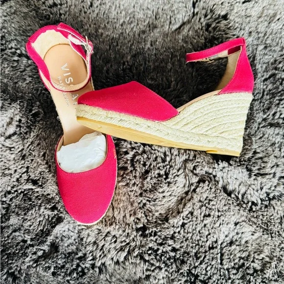 Viscata Barcelona Women's Vibrant Pink Espadrilles - Picture 3 of 6